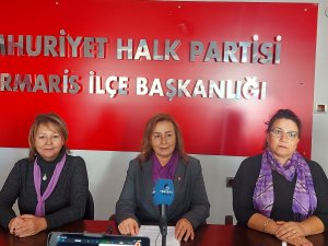 CHP Marmaris Kadın Kollarından Kadına Yönelik Şiddete Karşı Uluslararası Mücadele ve Dayanışma Günü açıklaması