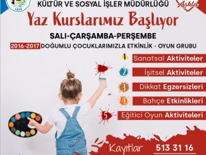 BELEDİYE YAZ KURSLARI BAŞLIYOR