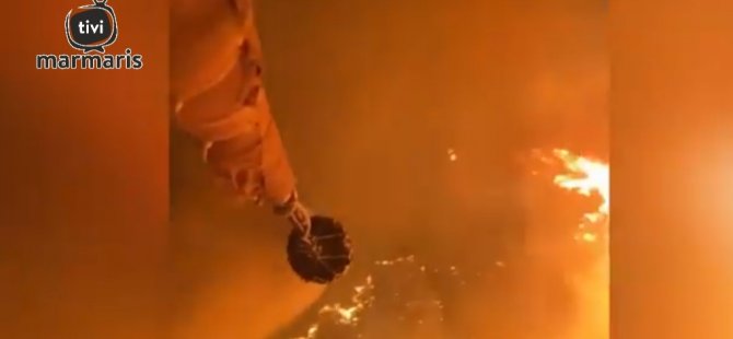 Datça’daki yangında gece görüşlü helikopterler görevde