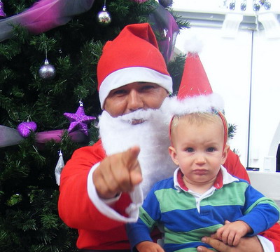 Yatçılara Christimas kutlaması