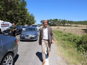 BAŞKAN OKTAY AKBELEN’E DESTEK İÇİN BÖLGEYE GİTTİ