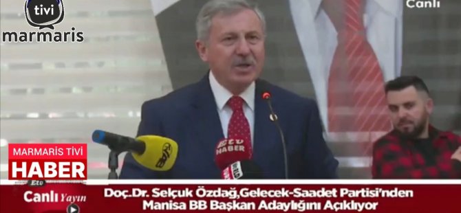 Selçuk Özdağ; Manisa Büyükşehir Belediye Başkan adaylığını açıkladı