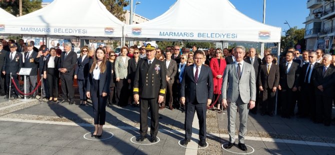 Atatürk'ün Marmaris'e gelişinin 89. yıldönümü resmi törenle kutlandı