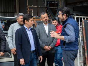 CHP MARMARİS BELEDİYE BAŞKAN ADAYI ACAR ÜNLÜ TAŞHAN ESNAFINI ZİYARET ETTİ