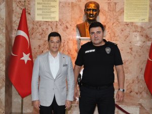 Başkan Ünlü'den İlçe Emniyet Müdürü Seyhan’a Hayırlı Olsun Ziyareti
