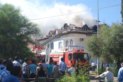 İçmelerde korkutan yangın
