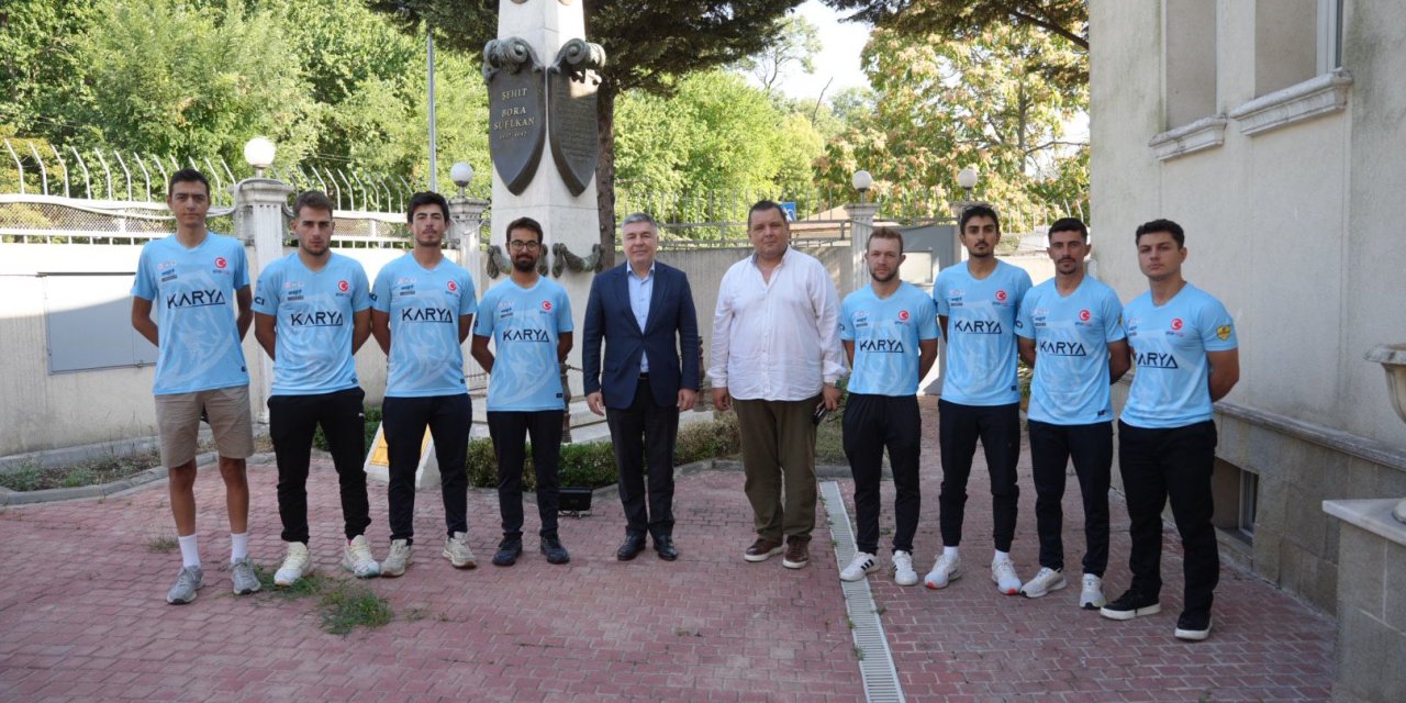 MUĞLALI BİSİKLET TAKIMINI BAŞKONSOLOS TOLGA ORKUN KARŞILADI