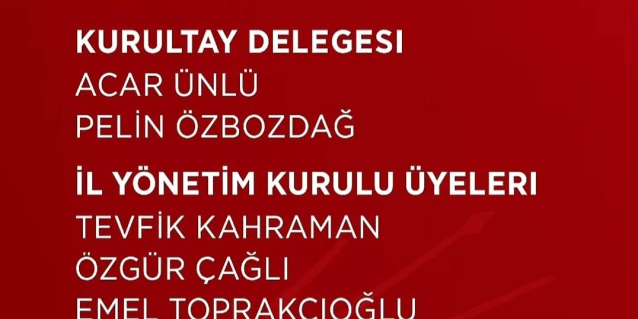 CHP Muğla İl Yönetiminde 4 Marmarisli İsim Yer Aldı