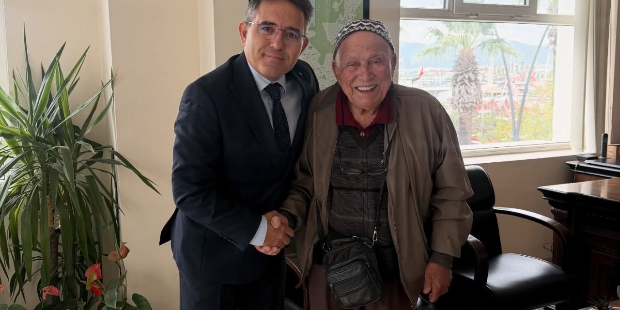 Marmaris’in Emektar İsmi Orhan Türker’den Kaymakam Kaya’ya Ziyaret