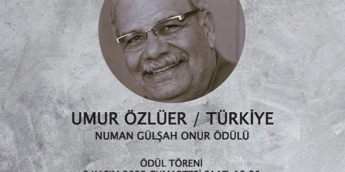 Numan Gülşah Onur Ödülü Umur Özlüer’e