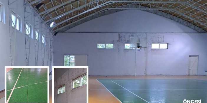 MARMARİS ORTAOKULU’NUN SPOR SALONU YENİLENDİ