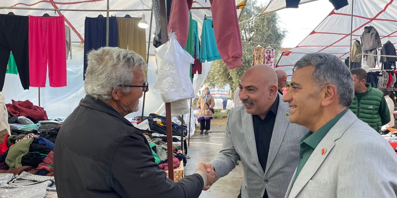 MHP’li heyetten Ula’da esnaf ve pazar çıkarması