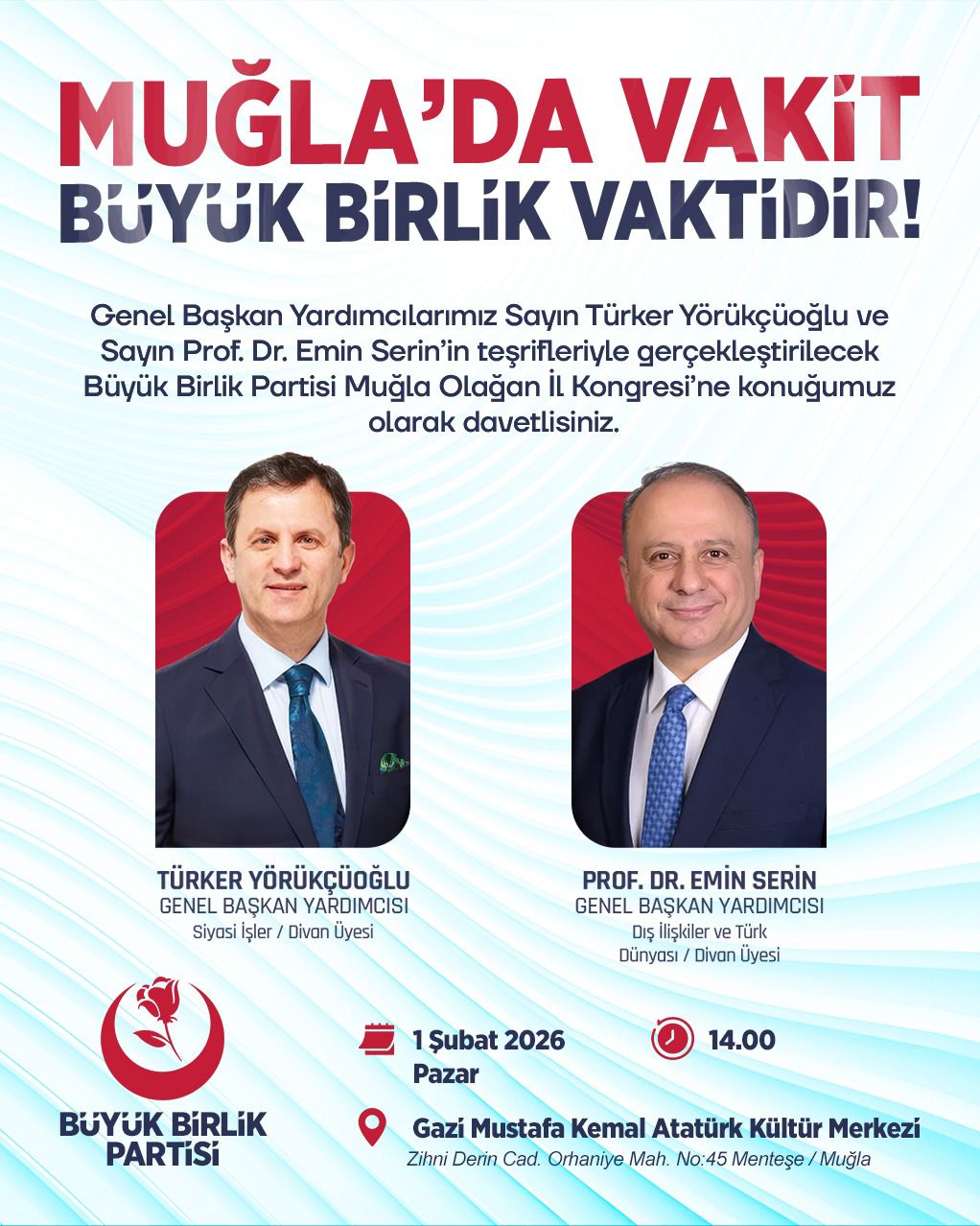 BBP Muğla İl Kongresi 1 Şubat’ta Yapılıyor