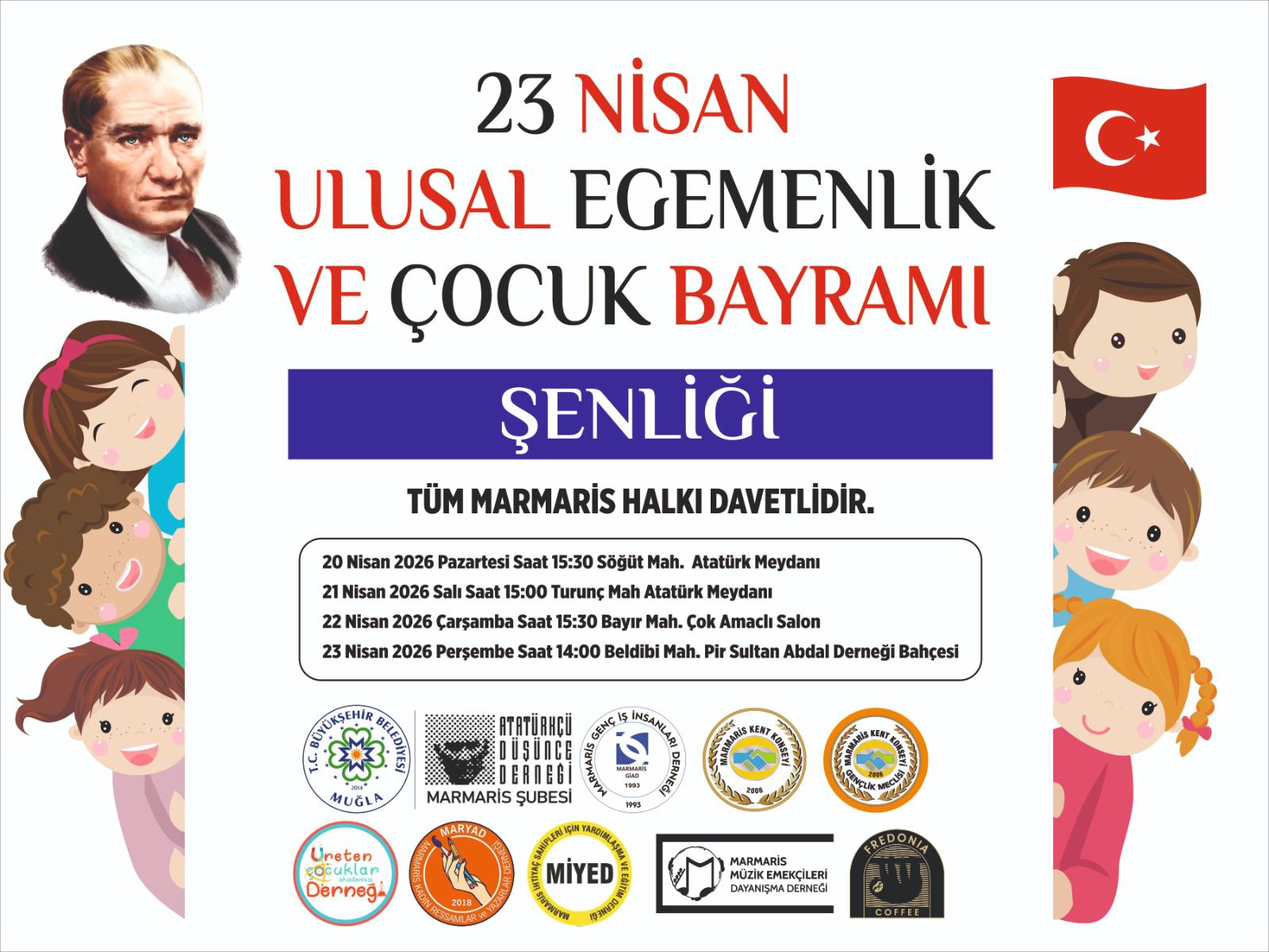 Marmaris’te 23 Nisan Coşkusu Mahallelere Taşınıyor