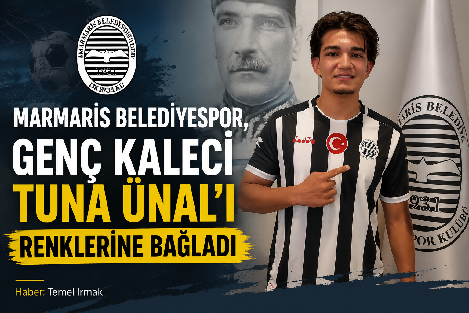 Marmaris Belediyespor, Genç Kaleci Tuna Ünal'ı Renklerine Bağladı