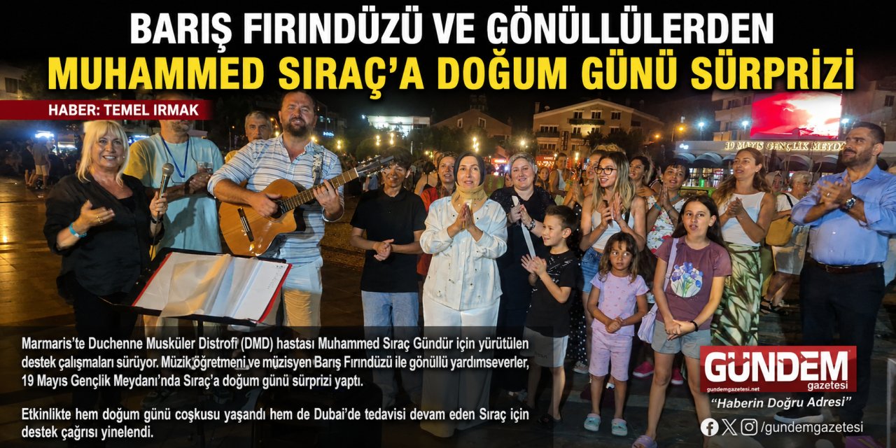 Barış Fırındüzü ve Gönüllülerden Muhammed Sıraç’a Doğum Günü Sürprizi