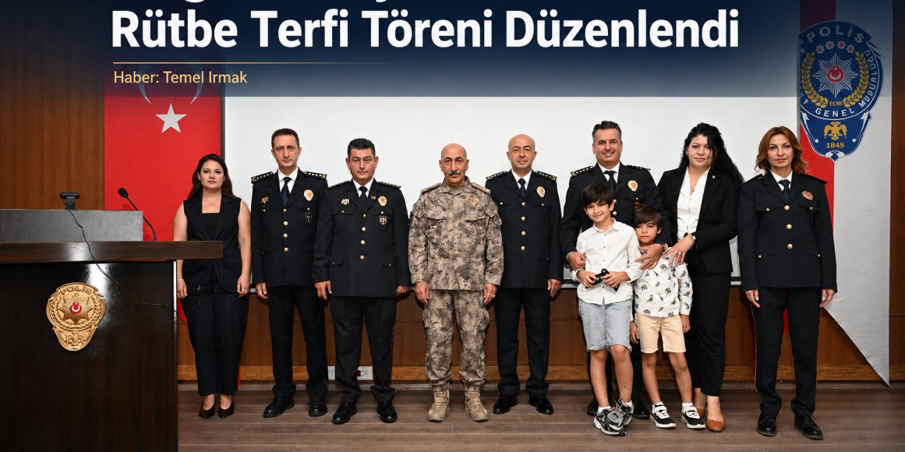 Muğla Emniyetinde Rütbe Terfi Töreni Düzenlendi