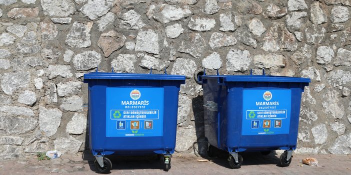 MARMARİS’TE GERİ DÖNÜŞEN ATIKLAR MAVİ KONTEYNERLERDE TOPLANACAK