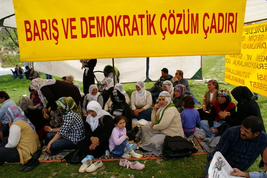 BDP Milasa da çadır kurdu