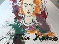 Büyükşehir’in minik öğrencilerden dev Frida Kahlo portresi