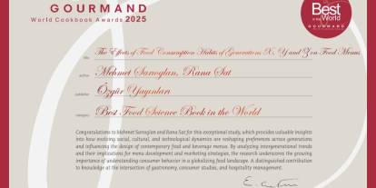 Gourmand World Cookbook Awards’ta Türkiye’ye Dünya Birinciliği