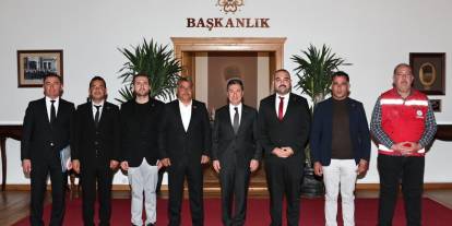 Muhtarlardan Burak Demirel ile Ahmet Aras’a Ziyaret