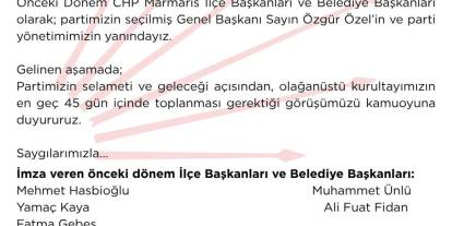 CHP Marmaris’te Eski Başkanlardan Olağanüstü Kurultay Çağrısı: “Birlik İçinde Güçlenerek Çıkacağız"