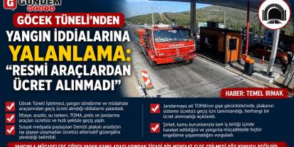 Göcek Tüneli'nden Yangın İddialarına Yalanlama: "Resmi Araçlardan Ücret Alınmadı"