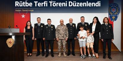 Muğla Emniyetinde Rütbe Terfi Töreni Düzenlendi