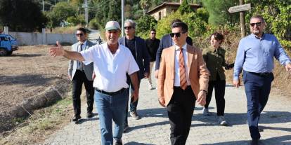BAŞKAN ÜNLÜ ÇETİBELİ’DE YOL ÇALIŞMALARINI İNCELEDİ